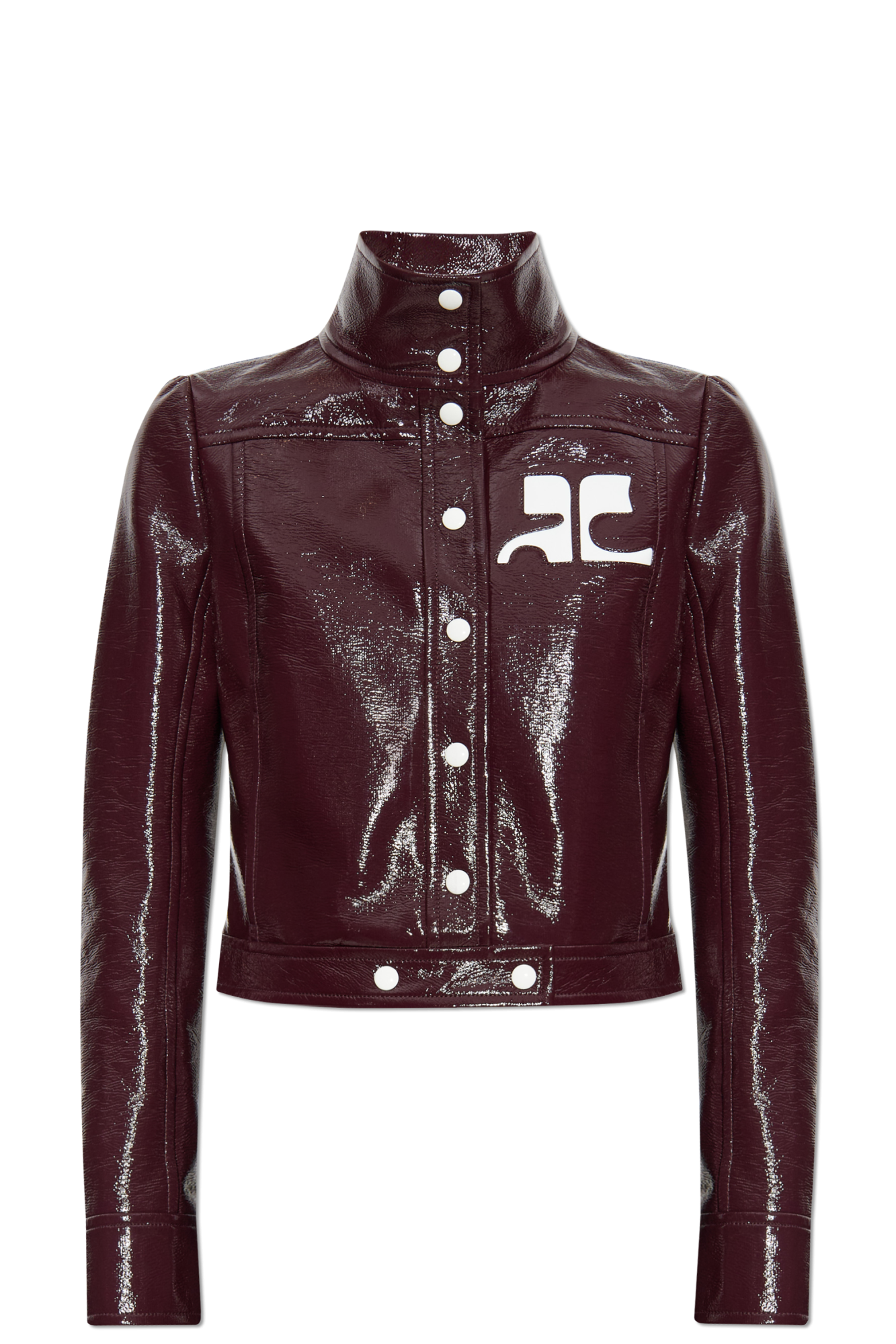 ジャケット COURREGES BURGUNDY COTTON CASUAL JACKET Courrèges Jacket, Size 34 FR